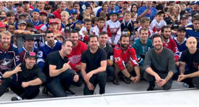 Chuck joined ice-hockey stars on ice before Simple Plan’s performance at Pro-Am Gagné-Bergeron