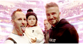 PHOTO: Chuck, London and David Beckham at the Staples Center